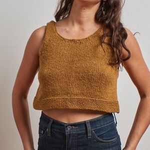 LONGWAY Cropped Knitted Sweater Tank Ethically Made in Peru